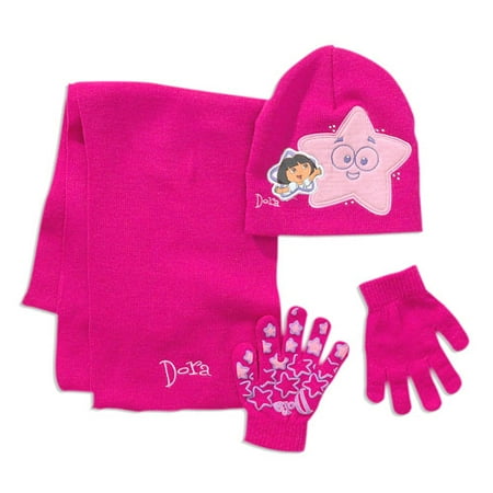 Nick Jr. - Dora the Explorer Hat, Gloves and Scarf Set