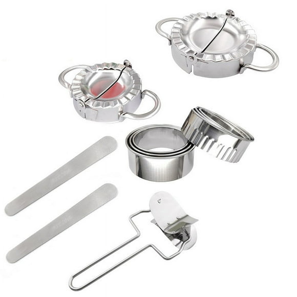 Zshan Ravioli Maker, Dumpling Wrapper Dumpling Mold, Stainless Steel Dumpling Maker, Ravioli Machine, Dumpling Maker, Dumpling Maker, 7 Pieces.