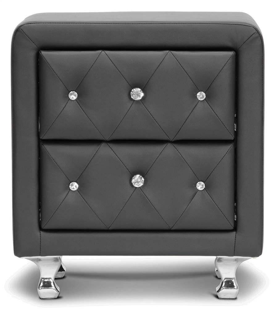 Stella Crystal Tufted Upholstered Modern Nightstand Walmartcom - stella crystal tufted upholstered modern nightstand walmartcom -