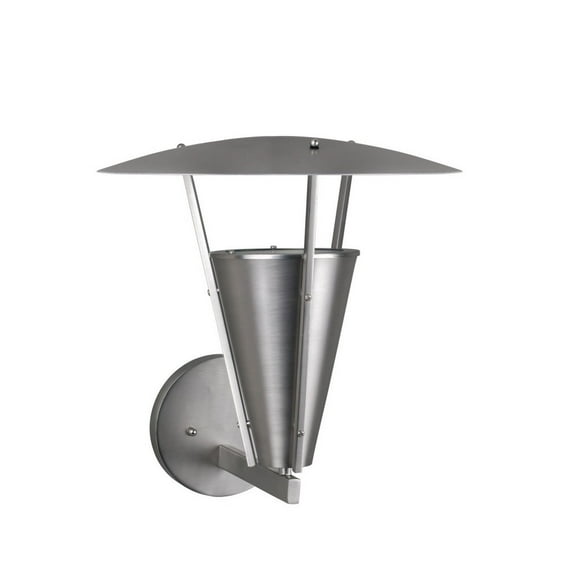 Forte Lighting 1160-01 1 Light 15-1/2" High Outdoor Wall Sconce - Nickel