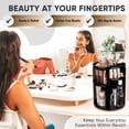 thumbnail image 3 of Organizador de maquillaje Masirs 360 con repisa giratoria ajustable, color negro, 3 of 6