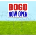thumbnail image 1 of Bogo Now Open (18" x 24") Yard Sign, Includes Metal Step Stake, 1 of 6