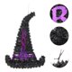 thumbnail image 2 of Adorno colgante de sombrero de bruja, decoración de pared, suministros para fiestas de Halloween, color negro, 2 of 7