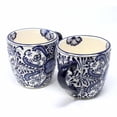 thumbnail image 3 of Rounded Mugs Blue Flowers Pattern, Set of Two Encantada, 3 of 6