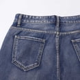 thumbnail image 5 of YVNAURA Women's High Rise Stretchy Denim Shorts Summer Casual Jean Shorts with Pockets Ripped Distressed Raw Hem Y2K Mom Shorts Beach Vacation 2026,BU1,L, 5 of 8