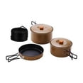thumbnail image 2 of Decodeary Camping Cookware Set Backpacking Hiking Essential Stainless Steel Pots And Pans Comfortable To Hold Camping Pot, 2 of 6