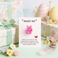 thumbnail image 4 of Watermelon Red Paper English Encouragement Bunny Pocket Card With Message Desktop Decorative Inspirational Gift Watermelon Red 4.3X3.1 Inches, 4 of 7