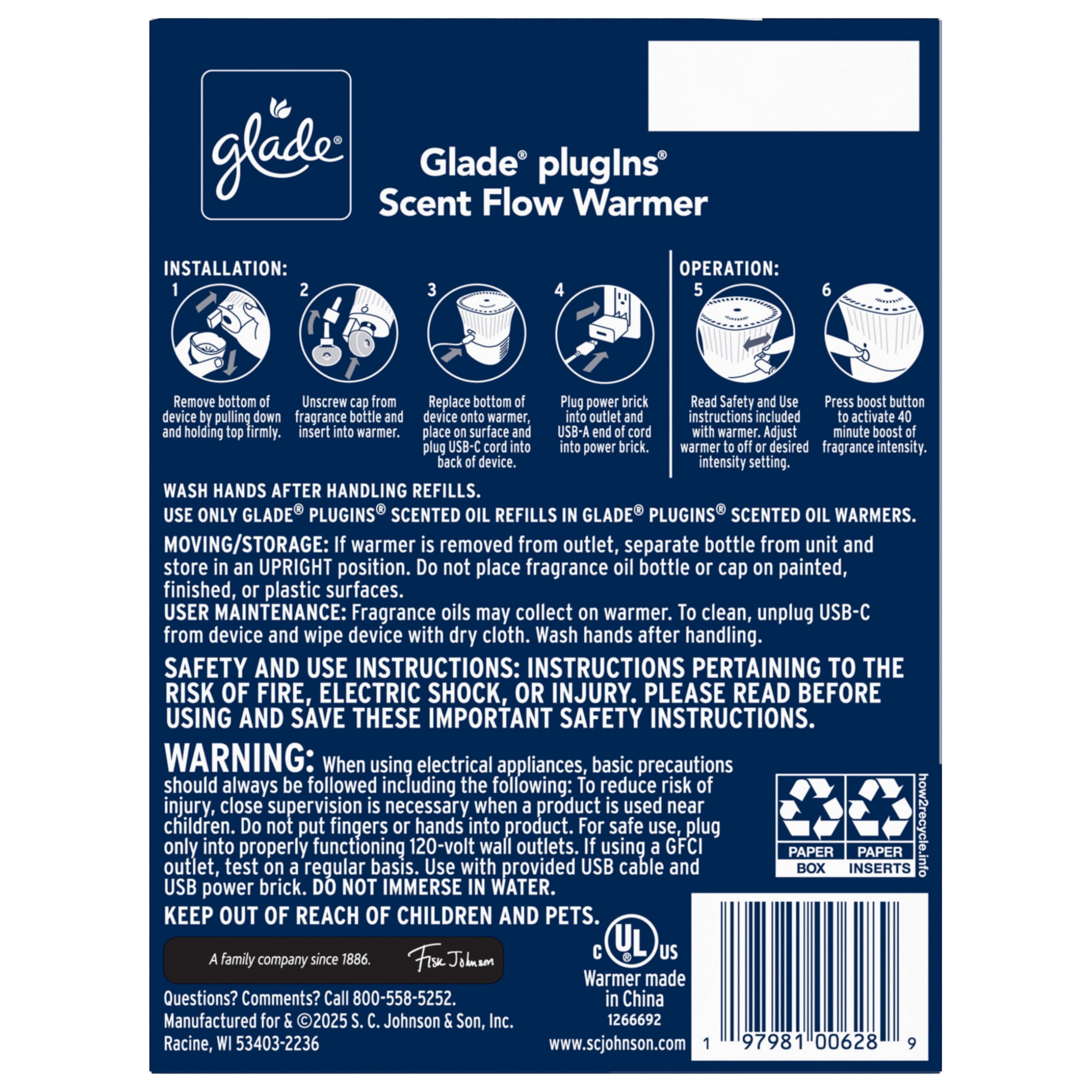 Glade® Scent Flow PlugIns Air Freshener Device Starter Kit