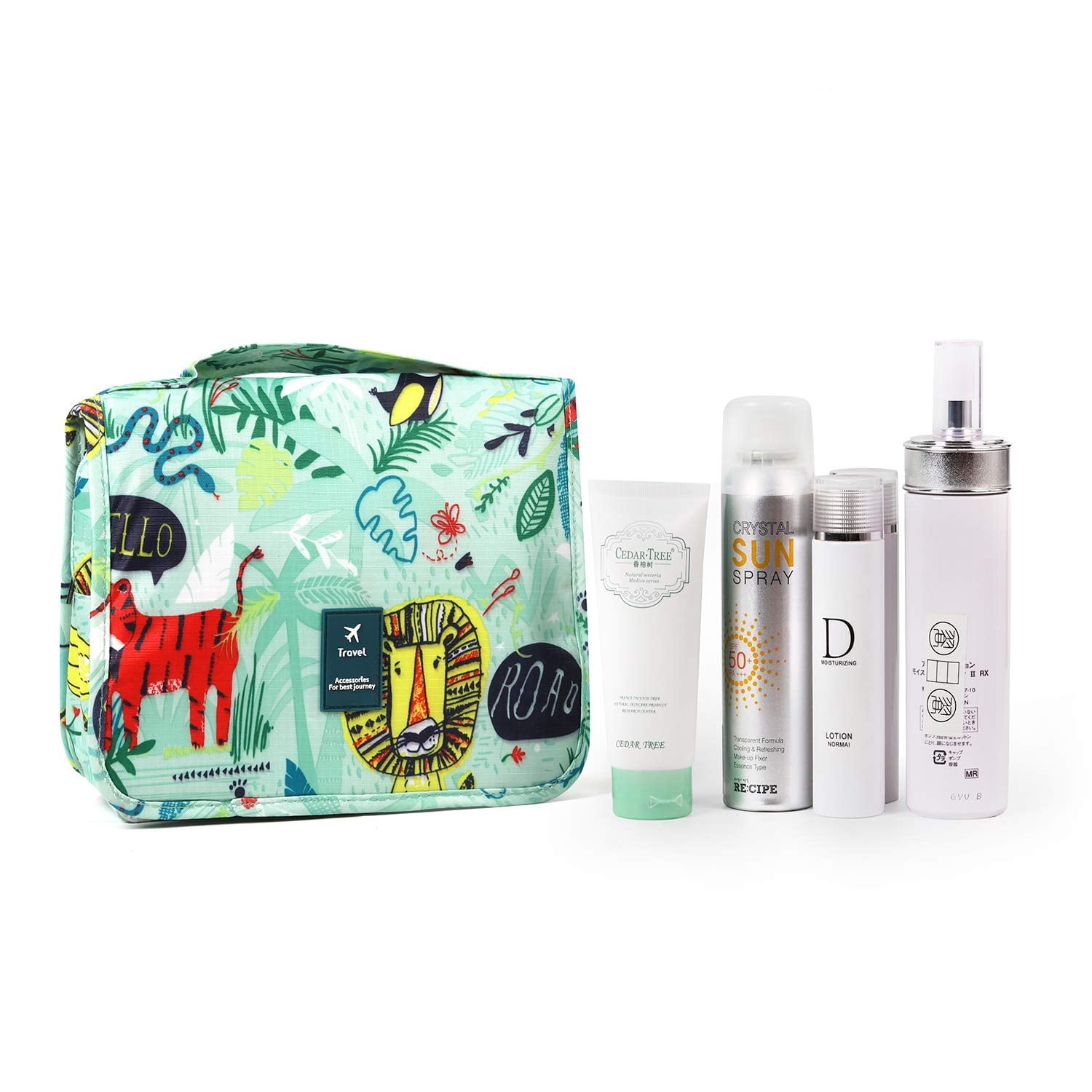 Large Hanging Toiletry Bag - Portable Waterproof Makeup Organizer Travel Cosmetic Bag