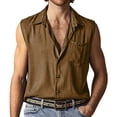 thumbnail image 1 of PEASKJP Mens Classic Tank Top Quick Dry Muscle Shirt Lightweight Running SPF Tank Tops,Coffee L, 1 of 5