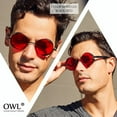 thumbnail image 3 of Steampunk Sunglasses - Gold Frame - Sea Red Lens, 3 of 4