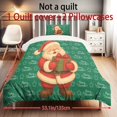 thumbnail image 3 of Yspwyqan Santa Claus Print 3 Piece Bedding Set Twin XL Size, Soft Breathable Christmas Themed Bed Comforter with 2 Pillow Shams for Kids Bedroom Holiday Decor, 3 of 7