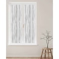 thumbnail image 2 of Window Privacy Film Black Stained Glass Window Film Decorative Sun Block Window Cover Abstract Lines Gradient Minimalist Modern Texture Window Clings Static Adhesive Sticker for Bathroom 23.6"x78.7", 2 of 7