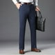 thumbnail image 4 of Pantalones largos para hombre, lisos, informales, de negocios, con bolsillos, para exteriores, con botones y cremallera, de poliéster., 4 of 6