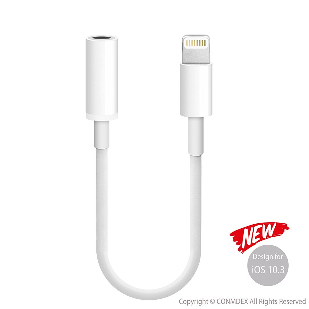 Lightning to 3.5 mm Headphone Jack Adapter,CONMDEX iPhone 7 Lightning