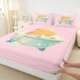 thumbnail image 4 of Erosebridal Rodent Animal Capybara Full Size Sheets,Cartoon Cute Animal Bed Sheets For Girls Kids 4pcs, 4 of 6