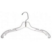 17" Clear Plastic Dress Hanger (100pcs)