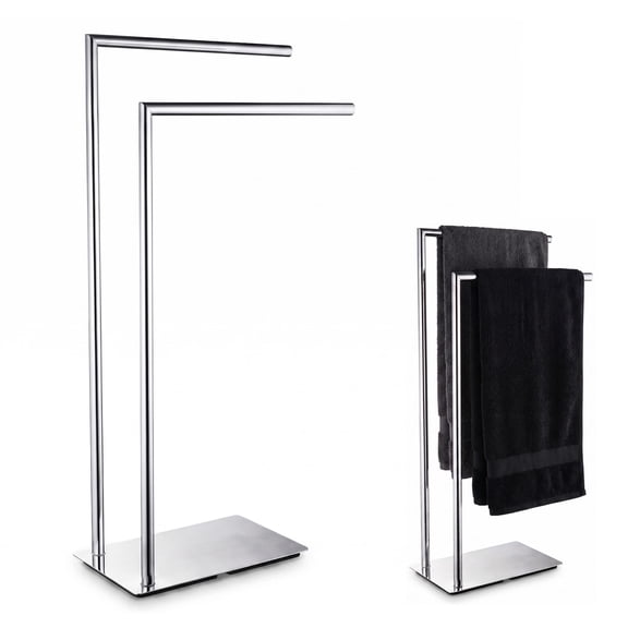 Freestanding Towel Rack for Bathroom 2 Tiers – Stainless Steel Towel Holder - Powder Coated Finish