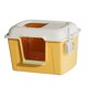 thumbnail image 4 of Caja de arena para gatos con tapa, bandeja de arena para gatos, inodoro grande para gatos con cubierta elevada, orinal para gatos pequeños y medianos, Amarillo Yinane Bandeja de arena para gatos con capucha, 4 of 8