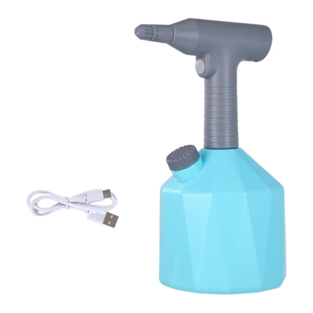 Pulverizador eléctrico, pulverizador de agua, botella para plantas, regadera de mano, rociador para riego de plantas vegetales 1.6L azul