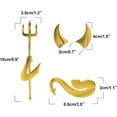 thumbnail image 2 of 3D PVC Devil Style Demon Sticker, Auto Car Emblem Decal Decoration Waterproof Self-Adhesive Car Logo Sticker Universal Fit (Gold), 2 of 18