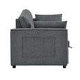 thumbnail image 6 of 3 in 1 Convertible Sleeper Sofa Bed,Pull Out Couch Bed with Adjustable Backrest,Loveseat Sofa Couch with Pillows & Pockets for Living Room,Apartment,Grey, 6 of 8