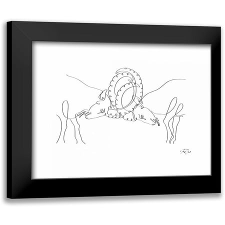 Mahdavi, Gholam Reza 14x12 Black Modern Framed Museum Art Print Titled - Capricorn