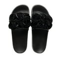 thumbnail image 2 of Anuirheih Slip on Sandals Women,2021 Women's Summer Outdoor Wear Sandals, One-word Slippers, Large Flower Casual(Black), 2 of 5
