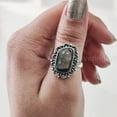 thumbnail image 1 of Natural Labradorite Ring, Rough Labra Gemstone Ring, Birthstone, Bohemian Ring, 925 Sterling Silver, Womens Ring, Christmas, Thanksgiving, Handmade, Statement Jewelry, Rough Gemstone Jewelry, 1 of 5