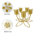 thumbnail image 3 of Candelabro de loto de hierro creativo, candelabro romántico de hierro con velas, decoración para escenario, accesorios de boda, decoración de dormitorio de restaurante, 3 of 6