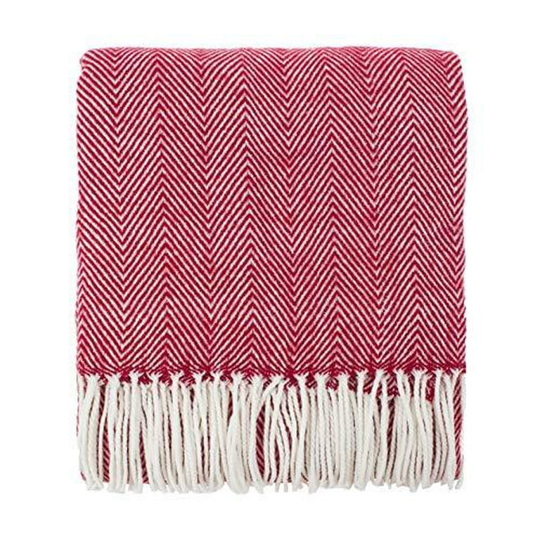 Fennco Styles Herringbone Collection Contemporary Fringed 50 x 60 Inch Throw Variety Colors Throw Blanket for Couch Bedroom and Living Room D cor
