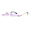thumbnail image 1 of Unique Check Mark Lens Avant Garde Rimless Pimp Sunglasses Purple, 1 of 4