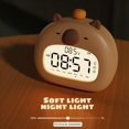 thumbnail image 4 of 2 Reloj Despertador de Capibara para Niños, Entrenador de Sueño para Niños para Levantarse, Reloj de Capibara con Luz Atenuadora,A, 4 of 6