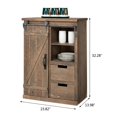 Zimtown Wood Accent Chest 5Shelf Retro Style Farmhouse Single Barn