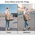 thumbnail image 4 of Flower Women's Large Weekend Travel Bag Moving Canvas Handbag Thick Double Layer Beach Weekend Travel Unisex Hospital Maternity Delivery with Toiletry Waterproof, 4 of 5