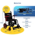 thumbnail image 3 of Journey Air Elite Lightweight Foldable Electric Power Chair for Adults, Red, 3 of 5