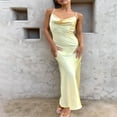 thumbnail image 2 of Women‘s Long Bodycon Dress with Spaghetti Straps, 2 of 8