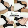 thumbnail image 5 of Gel Wrist & Thumb Brace - 2 Pairs Waterproof Unisex Wrist Splint to Fit Left or Right Hand Wrist Support for Arthritis, Rheumatism, Carpal Tunnel Pain Relief Flexible Silicone Thumb Brace Black, 5 of 6