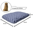 thumbnail image 2 of Dutch Pet Bed, Delft Style Geometric Pattern with Rhombuses and Hexagons Holland Design, Resistant Pad for Dogs and Cats Cushion with Removable Cover, 24" x 39", Navy Blue and White, by Ambesonne, 2 of 4