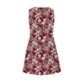 thumbnail image 6 of Erwazi Summer Dresses for Women Print V Neck Sleeveless Midi Dress A-Line Trendy Classic Daily Casual Dresses with Pocket, 6 of 6