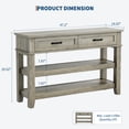 thumbnail image 1 of GloryStar Table Console en Bois de Style Ferme à 3 Niveaux avec 2 Tiroirs de Rangement – Table Polyvalente pour Entrée et Salon, 1 of 8
