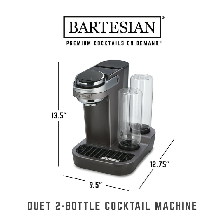 Bartesian Professional Cocktail Machine, 5 Premium Glass Bottles, 55306
