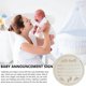 thumbnail image 2 of Panneau rond en tilleul pour annonce de naissance, 15 cm, pour chambre d'enfant, L7, 2 of 4
