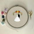thumbnail image 4 of MesaSe 4 Sheets 16Pcs Wedding Dress Water Soluble Hand Sewing Stabilizers for Fabric 11.6x8.2 Inch Embroidery Stitch Practice Embroidery Patterns Transfers for Embroidery Beginners Lovers, 4 of 7