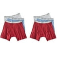 thumbnail image 2 of Fruit of the Loom Men's Boxer Briefs 100% Cotton Assorted Colors 6 Pack Underwear, 2 of 2