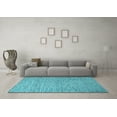 thumbnail image 3 of Ahgly Company Indoor Square Solid Light Blue Modern Area Rugs, 6' Square, 3 of 4