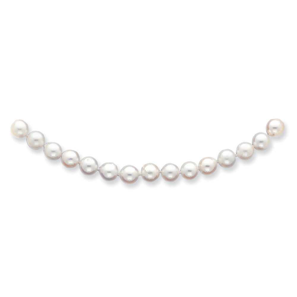 14K Yellow Gold 7-8mm Round White 