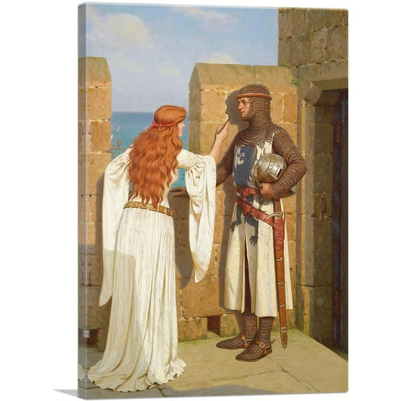 ARTCANVAS The Shadow Canvas Art Print by Edmund Blair Leighton - Size: 26" x 18" (0.75" Deep)