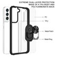 thumbnail image 4 of SaniMore for Samsung Galaxy S23 Case, Rugged PC & Soft TPU All-Inclusive Transparent Magnetic Cover with Car Mount & 360° Rotatable Ring Kickstand Shockproof Protective Shell, Black, 4 of 9