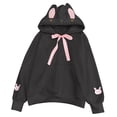 thumbnail image 2 of jsaierl Women Bunny Ears Hoodie Kawaii Anime Aesthetic Cute Japanese Rabbit Long Sleeve Top Hooded Sweatshirt Pullover Sweater, 2 of 9